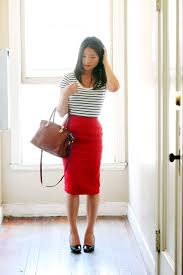 Black And White Striped Pencil Skirt Outfit Clothed Much A Blog About Modest Fashion And Stuff Good Morning America Modest Outfits Modest Fashion Style