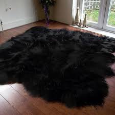 Black And White Sheepskin Rug Fibre By Auskin Artic Icelandic Sheepskin Six Pelt Rug Pelt Rugs Rugs Luxury Bedroom Decor