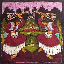 Dancing Baul Singers From West Bengal Indian Art Landscape Art Painting Art