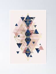 Blush Pink And Navy Geometric Perfection By Urbanepiphany Geometric Pattern Wallpaper Geometric Art Printable Gold Geometric Wallpaper