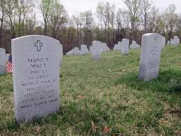 File:Nancy Walt Headstone Next to Lewis William Walt Headstone in Quantico  National Cemetery.jpg