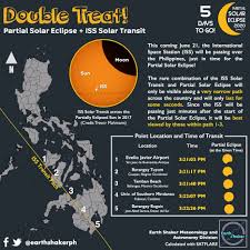 14 for parts of south america. Earth Shaker Double Treat Partial Solar Eclipse Iss Facebook