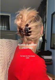 how to do the scoop & gather claw clip method (aka the easiest but cutest  hairstyle ever) 🥰🥰 #scoopandgather #gatherscooplift #clawcliphairstyles  #messyclawclip #creatorsearchinsights