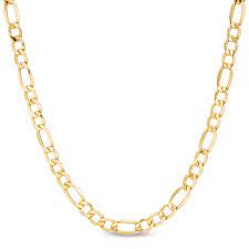 Men S 5 8mm Light Figaro Chain Necklace In 14k Gold 24 Zales Outlet