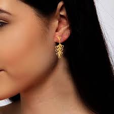 Glamorous Grace Gold Drop Earrings