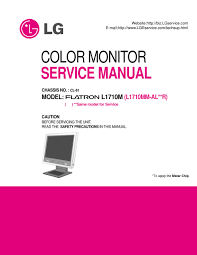LG FLATRON L1710M SERVICE MANUAL Pdf Download | ManualsLib