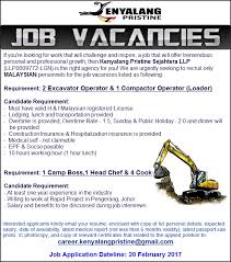 Explore the very best holiday houses we have to offer. Kenyalang Pristine On Twitter Hello Urgent Vacancies For The Listed Jobs 1 Excavator Operator 2 Compactor Operator 3 Camp Boss 4 Head Chef 5 Cooks Https T Co Ddu5qi9ds8
