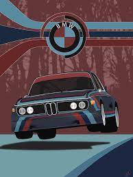 Nurburgring Legend Bmw 3 0l Csl Art Print Bmw Art Bmw Bmw Classic Cars