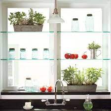 Relocating The Cookspace For A Bright Functional Kitchen In 2021 Glass Shelves Kitchen Kitchen Sink Window Kitchen Window Shelves