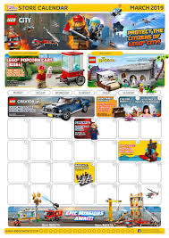 Legends of chima, ninjago, bionicle, mindstorms and mixels are trademarks and copyrights of the lego group. Lego Certified Stores Bricks World March 2019 Store Calendar