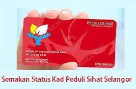 Kad pengenalan anda untuk mengetahui status permohonan anda diluluskan atau tidak. Semakan Status Kad Peduli Sihat Selangor Online