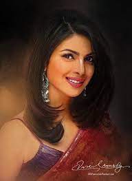 Priyankachopra Org On Twitter Pretty Face Digital Art Girl Woman Painting