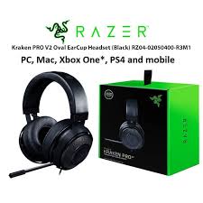 Razer Kraken Pro V2 Oval Ear Cushions Analog Gaming Headset Razer Kraken Pro V2 Gaming Headset Pc Ps4 Xbox One Mac Pc Mac Xbox One Ps4 Mobile 3 5mm Audio Jack Rz04 02050400 R3m1 Personal Computer Center Gaming Headset Headset Xbox One