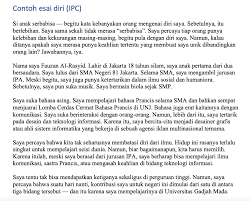 Berikut ini beberapa contoh essay dengan topik beasiswa, pendidikan, bahasa inggris, ilmiah, motivasi. Fauzan Al Rasyid On Twitter Ya Siapa Yang Tadi Minta Contoh Esai Untuk Ipc Sebetulnya Enggak Ada Bedanya Tapi Okelah Saya Coba Buat Satu Lagi Tulisan Misalnya Saya Anak Ipa Yang
