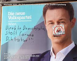 Dort hängt das womöglich skurrilste wahlplakat im ganzen land! Wien Wahl 2020 Institut Sammelt Fotos Von Beschmierten Wahlplakaten Wien