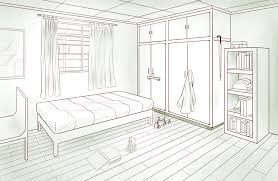 Bedroom Two Point Perspective Perspective Room Interior House Colors Affordable Interior Design
