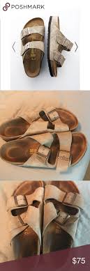 Birkenstocks Birkenstock Arizona Suede Sandals Taupe Size