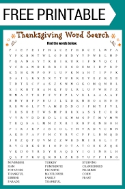 Have fun and print one or more of these great printable word search out today. Thanksgiving Word Search Free Printable Worksheet