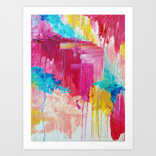 Rainbow Pastel Pink Color Art Print