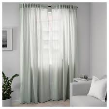 Hannalill Curtains 1 Pair Light Green 57x98 Ikea Living Room Decor Curtains Light Green Curtains Curtains