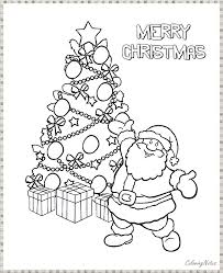 Santa Christmas Tree Coloring Pages Free Printable Santa Coloring Pages Christmas Tree Coloring Page Christmas Tree Drawing
