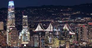 San Francisco By Night San Francisco At Night Bay Bridge San Francisco City Wallpaper