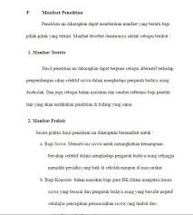 Artikel ini membahas contoh dari manfaat penelitian secara teoritis bagi mahasiswa, bagi masyarakat dan juga instansi tertentu untuk mendapatkan informasi. Manfaat Teoritis Penelitian Pengertian Manfaat Teoritis Dan Praktis Dalam Skripsi Kumpulan Berbagai Skripsi Manfat Teoritis Tersebut Berlatar Dari Tujuan Penelitian Varifikatif Yaitu Untuk Mengecek Teori Yang Sudah Ada