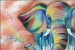 Elephant in Color (Pre-sketched Canvas)