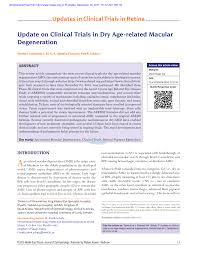 Dry (nonexudative) amd, advanced atrophic without subfoveal involvement. Pdf Update On Clinical Trials In Dry Age Related Macular Degeneration