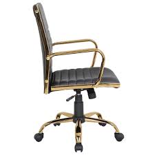 Check out our black office chair selection for the very best in unique or custom, handmade pieces from our desk chairs shops. Manchester Modern Black Gold Office Chair Eurway