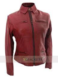 Once Upon A Time Jacket Red Leather Emma Swan Jacket Leather Jacket Celebrities Leather Jacket Real Leather Jacket