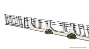 Modern Fence 3d Model Turbosquid 1249431 Modern Fence Fence Design Exterior Wall Design