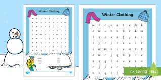 Reverse image search tool finds similar pictures and photos. Winter Clothing Word Search