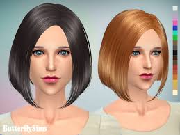 Some of the most popular sims 4 custom content for hairs are with sims 4 hair mods, you can customize your player's major appearance element that allows you to . Bob Hair 124 By Yoyo Free Sims 4 Hair