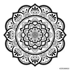 Circular Pattern In Form Of Mandala With Flower For Henna Mehndi Tattoo Decoration Decorative Orna In 2020 Mandala Design Pattern Mandala Design Art Flower Mandala