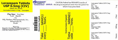 Lorazepam Tablets Usp C Iv Rx Only