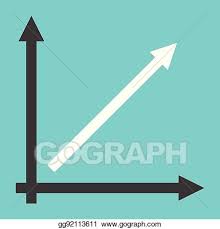 Vector Illustration Line Chart Linear Growth Stock Clip