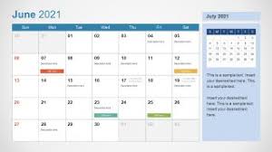 2021 Calendar Powerpoint Template Slidemodel