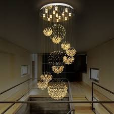 Shop for the best minimalist pendant lighting at lumens.com. Sphere Cluster Pendant Light Minimalist Beveled Crystal 13 Heads Stair Hanging Lamp In Gold Beautifulhalo Com