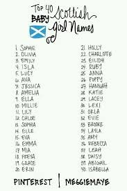 Top 40 Scottish Girl Names Baby Name List Baby Girl Names Baby Names