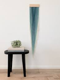 Green Meadows Dip Dye Fiber Art Macrame Wall Hanging Diy Wall Hanging Diy Fiber Art