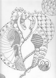 Nature Goddess Tangle Art Coloring Pages Pagan Art