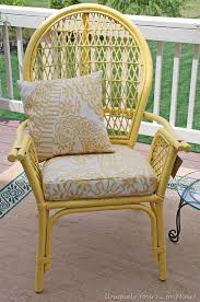 Rattan Chairs On Pinterest Bamboo Chair Makeover Rattan Chair Painted Chair