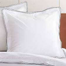 See also 24 inspirational linen body pillow case gissur se. Overlock Black Trim Euro Shams Set Of 2 Reviews Cb2