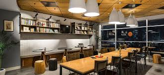 (mid 19th or 20th century) american spanish cafetería (coffeehouse), from cafetera (coffee maker), from french cafetière, from café, from ottoman turkish قهوه‎ (kahve) (turkish kahve), from arabic قَهْوَة‎ (qahwa, coffee). A Quick Makeover For An Office Cafeteria Goodhomes Co In