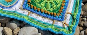 Four ways to knit in the round knitting with one circular needle: Tropical Shores Crochet Along Blanket King Cole