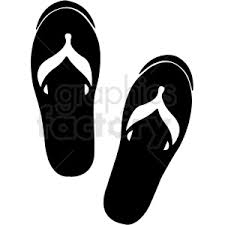 All flip flop clip art are png format and transparent background. Black And White Flip Flops Vector Clipart Commercial Use Gif Jpg Png Eps Svg Ai Pdf Clipart 411769 Graphics Factory