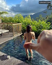 Alexandra Daddario Sexy Poses Naked in the Pool During Vacation in  Instagram Photos - AZNude