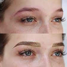 Shadow feather (powder tattooing) is characterized by the fact that not penetrate into the skin layers. Eyebrow Tattoo Feathering Vs Microblading Who Magazine