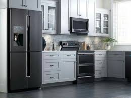 Dark Appliances And White Cabinets Nice Homeappliancesbuilding Kitchen Cabinet Remodel Budget Kitchen Remodel Black Appliances Kitchen